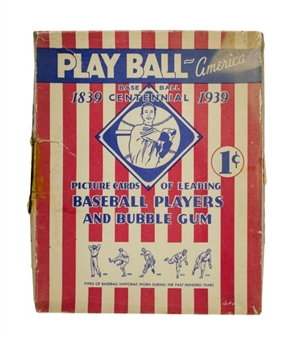 1939 Gum, Inc. "Play Ball - America" Baseball Centennial One-Cent Display Box